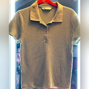 Olive green button shirt